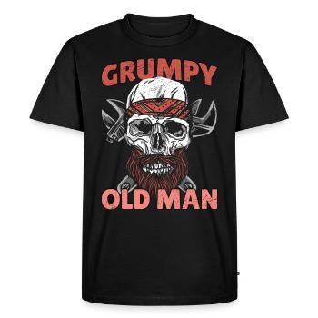 Grand-père Retraité Grumpy Old Man Grumpy Grand-père - T-shirt Premium bio Homme - noir - Devant - Nico (187cm)