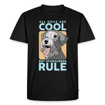 Schnauzer Chien Propriétaire de chien Propriétaire de chien Cadeau - T-shirt Premium bio Homme - noir - Devant - Nico (187cm)