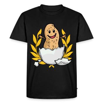 Hourra Cacahuète Naissance Naissance Parents - T-shirt Premium bio Homme - noir - Devant - Nico (187cm)