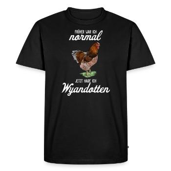 Wyandotten Chicken I Hen Egg Rooster Motif for - Men's Premium Organic T-Shirt - black - Front - Nico (187cm)