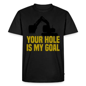 Pelle sur chenilles Excavatrice Excavatrice Désolé Machine de construction - T-shirt Premium bio Homme - noir - Devant - Nico (187cm)