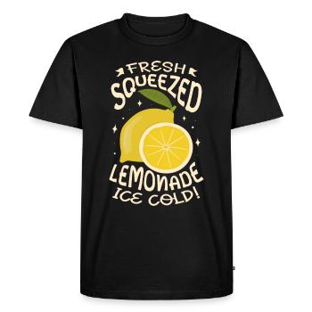 Limonade pour un amateur de citron - T-shirt Premium bio Homme - noir - Devant - Nico (187cm)