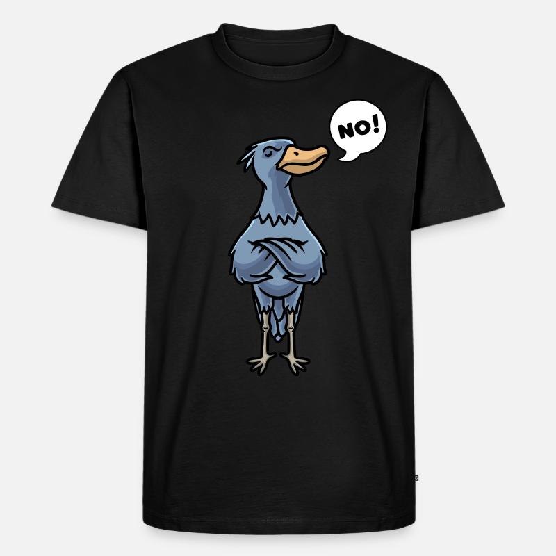 Hartnäckig Schuhschnabel Vogel Abu Markub - Männer Premium Bio T-Shirt - Schwarz