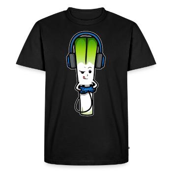 Leek Gambler Gamer Contrôleur de jeu vidéo - T-shirt Premium bio Homme - noir - Devant - Nico (187cm)