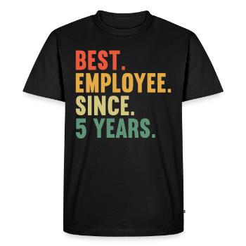 5 ans de service 5 ans de service anniversaire - T-shirt Premium bio Homme - noir - Devant - Nico (187cm)