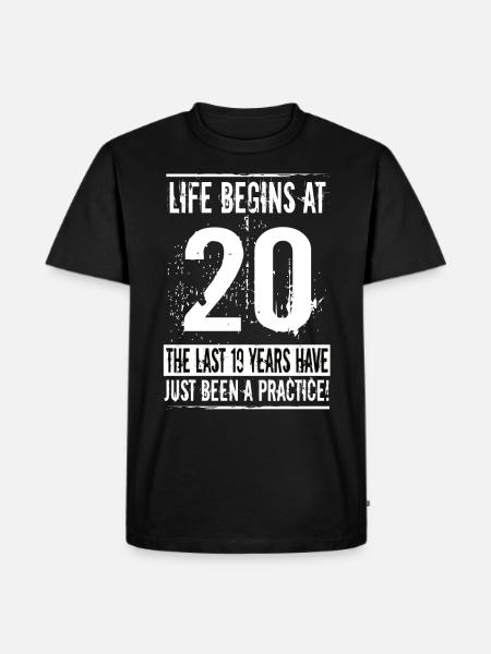 20th birthday - Men's Premium Organic T-Shirt - black