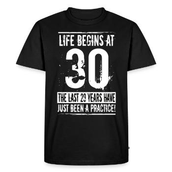 30e anniversaire - T-shirt Premium bio Homme - noir - Devant - Nico (187cm)
