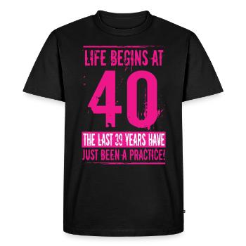 40e anniversaire - T-shirt Premium bio Homme - noir - Devant - Nico (187cm)