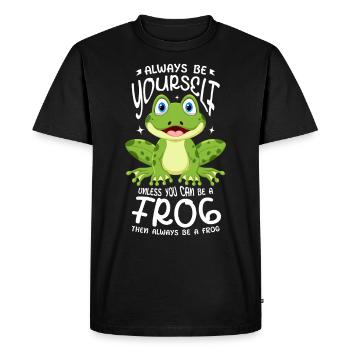 Des grenouilles pour un amoureux des grenouilles - T-shirt Premium bio Homme - noir - Devant - Nico (187cm)