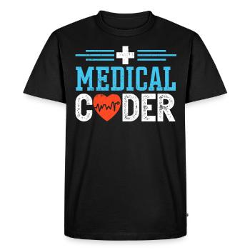 ICD Medical Coding Medical Coder - Men's Premium Organic T-Shirt - black - Front - Nico (187cm)