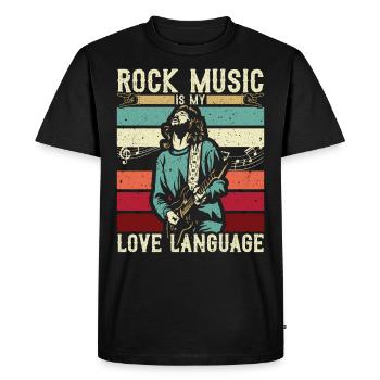 Guitare électrique Guitariste Rock Amateurs de musique - T-shirt Premium bio Homme - noir - Devant - Nico (187cm)