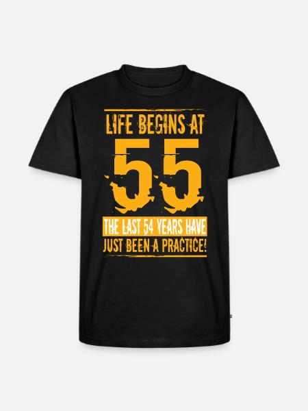 55 birthday man - Men's Premium Organic T-Shirt - black