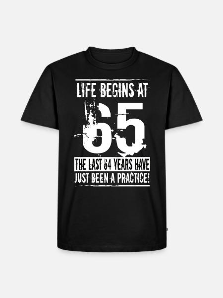 65 birthday man - Men's Premium Organic T-Shirt - black