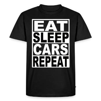 Eat Sleep Cars Repeat - Men's Premium Organic T-Shirt - black - Front - Nico (187cm)