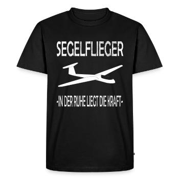 Segelflieger und Segelfliegen - Männer Premium Bio T-Shirt - Schwarz - Vorne - Nico (187cm)