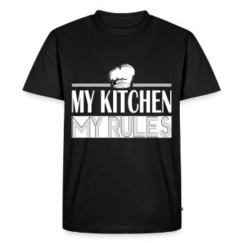 Chef Ma Cuisine Mes Règles Cook Cadeau - T-shirt Premium bio Homme - noir - Devant - Nico (187cm)