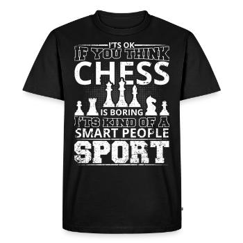 Pièces d’échecs Jeu d’échecs Échecs Échecs - T-shirt Premium bio Homme - noir - Devant - Nico (187cm)