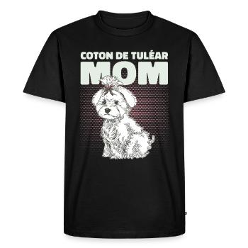 Coton de Tuléar Maman Chien Chien Propriétaire Cadeau - T-shirt Premium bio Homme - noir - Devant - Nico (187cm)