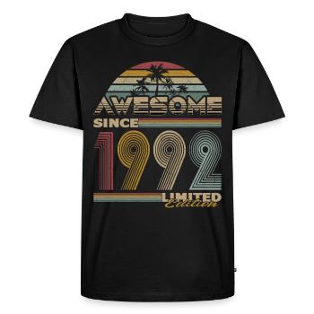 30ème anniversaire Génial depuis 1992 Édition Limitée - T-shirt Premium bio Homme - noir - Devant - Nico (187cm)