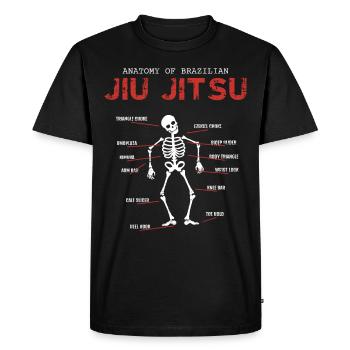 BJJ Brazilian Jiu Jitsu Jiu Jitsu Fighter - Men's Premium Organic T-Shirt - black - Front - Nico (187cm)
