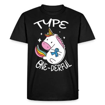 Sensibilisation au diabète pour un diabétique - T-shirt Premium bio Homme - noir - Devant - Nico (187cm)