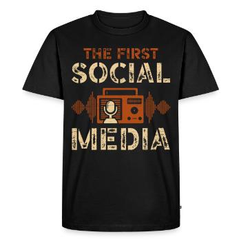 Amateur Radio Ham Radio Operator - Men's Premium Organic T-Shirt - black - Front - Nico (187cm)