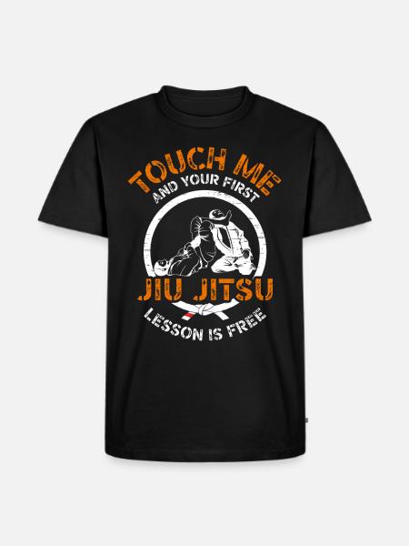 BJJ Braziliaanse Jiu Jitsu Jiu Jitsu Vechter - Mannen Premium Bio T-shirt - zwart