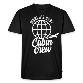 The Best Cabin Crew in the World Flight Attendants - Men's Premium Organic T-Shirt - black - Front - Nico (187cm)