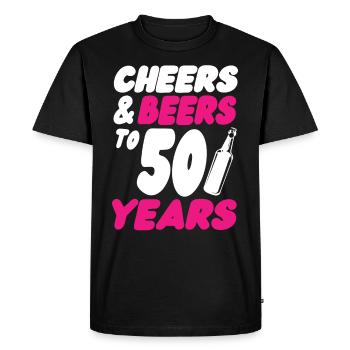 50e anniversaire - T-shirt Premium bio Homme - noir - Devant - Nico (187cm)