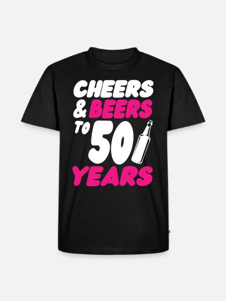 50th birthday - Men's Premium Organic T-Shirt - black