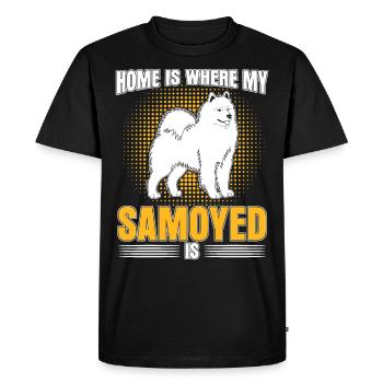 Samojede Samoyed chien Samoyede Hund - T-shirt Premium bio Homme - noir - Devant - Nico (187cm)
