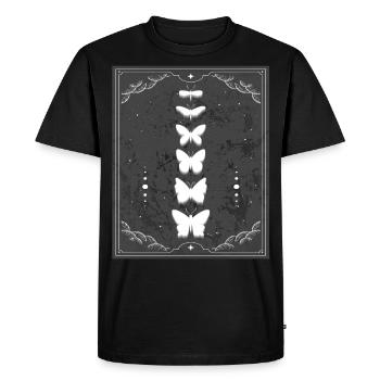 Monarch Butterfly Soft Grunge Aesthetic - Men's Premium Organic T-Shirt - black - Front - Nico (187cm)