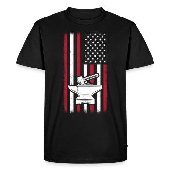 Forgeron Forgeron - T-shirt Premium bio Homme - noir - Devant - Nico (187cm)