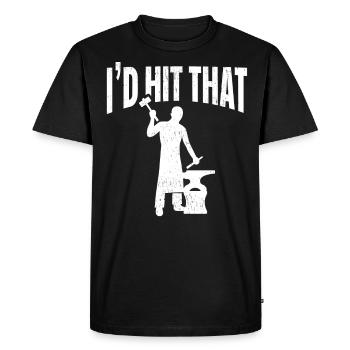 Forgeron Forgeron - T-shirt Premium bio Homme - noir - Devant - Nico (187cm)