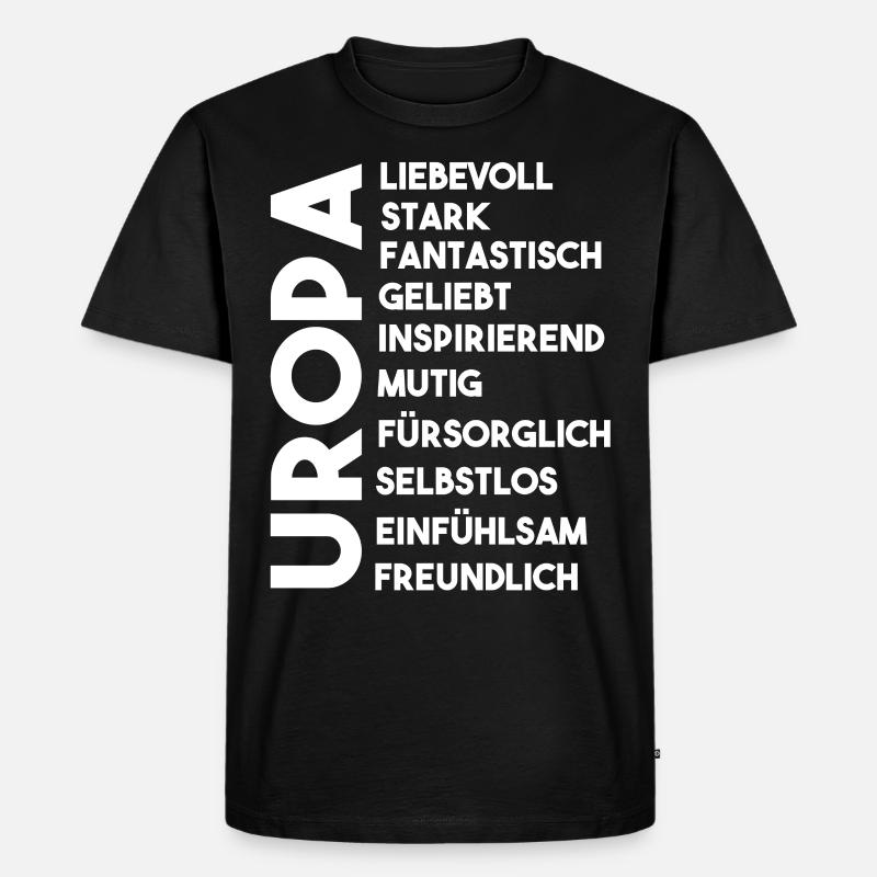 Uropa - Männer Premium Bio T-Shirt - Schwarz