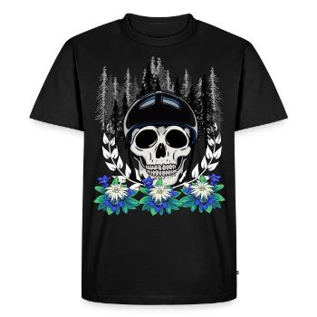 Alpinisme Forêt Sauvage Sports Extrêmes Gentiane Nature - T-shirt Premium bio Homme - noir - Devant - Nico (187cm)