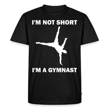 Gymnastique - Je ne suis pas court Je suis gymnaste - T-shirt Premium bio Homme - noir - Devant - Nico (187cm)