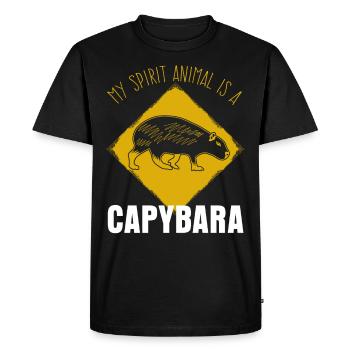 Capybara's capybara joke Capybara - Men's Premium Organic T-Shirt - black - Front - Nico (187cm)