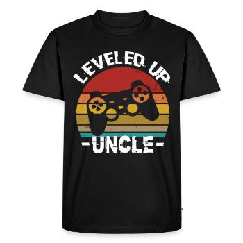 Niveau supérieur Oncle Oncle Oncle Anniversaire Oncle - T-shirt Premium bio Homme - noir - Devant - Nico (187cm)