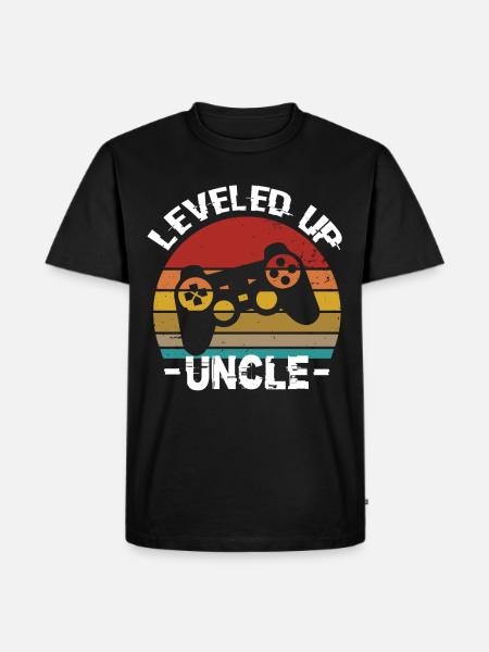 Level Up Uncle Uncle Uncle Birthday Uncle - Men's Premium Organic T-Shirt - black