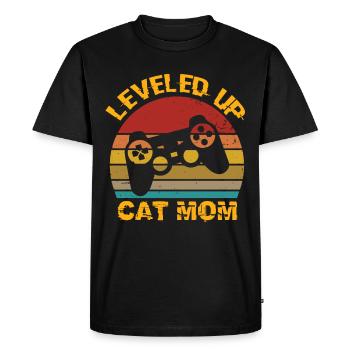 Nivelé Chat Maman Chat Maman Chats - T-shirt Premium bio Homme - noir - Devant - Nico (187cm)