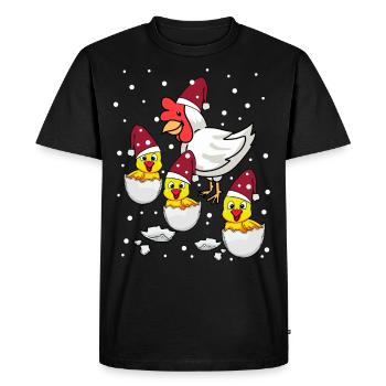 Noël Noël Mère Poulailler Nicholas - T-shirt Premium bio Homme - noir - Devant - Nico (187cm)