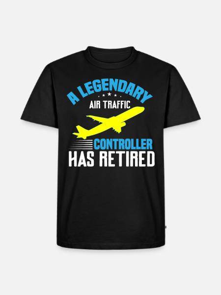 Retired Air Traffic Controller - Men's Premium Organic T-Shirt - black