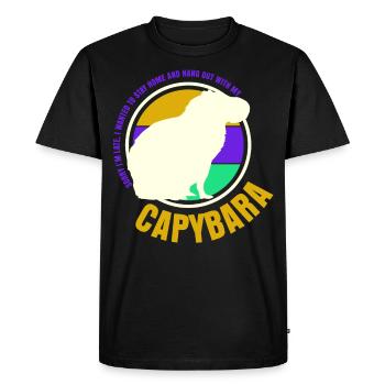 Capybaras Wasserschwein Capybara - Men's Premium Organic T-Shirt - black - Front - Nico (187cm)