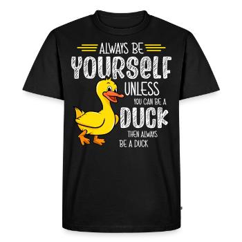 Rubber duck for a Duck Lovers - Men's Premium Organic T-Shirt - black - Front - Nico (187cm)