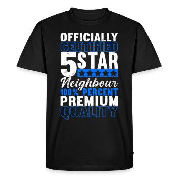 Voisins Voisins du quartier - T-shirt Premium bio Homme - noir - Devant - Nico (187cm)
