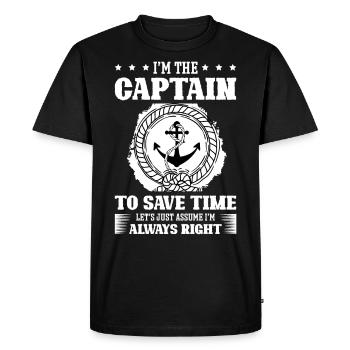 Navigation de plaisance pour une promenade en bateau de fan de bateau - T-shirt Premium bio Homme - noir - Devant - Nico (187cm)