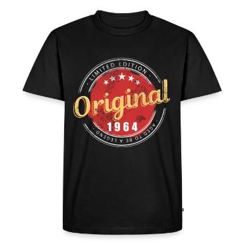 Year of birth 1964 Original 1964 Birthday gift - Men's Premium Organic T-Shirt - black - Front - Nico (187cm)