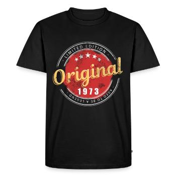 Year of birth 1973 Original 1973 Birthday Gift - Men's Premium Organic T-Shirt - black - Front - Nico (187cm)