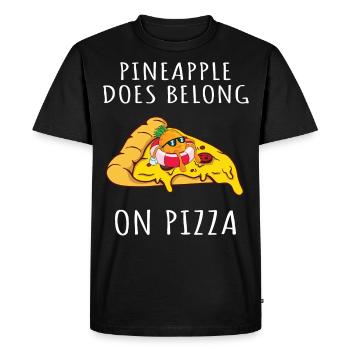 Pizza Hawaii Ananas Pizza Nourriture - T-shirt Premium bio Homme - noir - Devant - Nico (187cm)